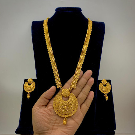 Indian Joypuri Gold Plated Premium Quality Long Sita Code: A006984