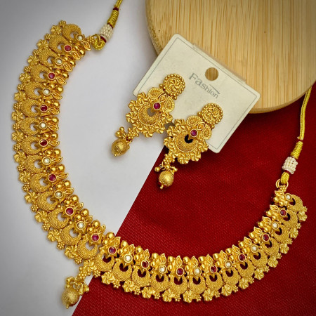 Indian Joypuri Premium Quality Necklace Set Code: A003027