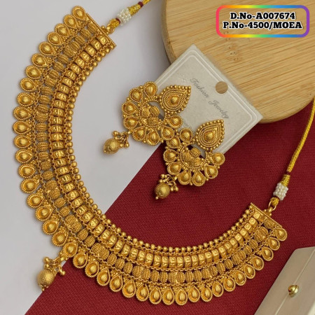 Indian Joypuri Premium Quality Necklace Set Code: A007674