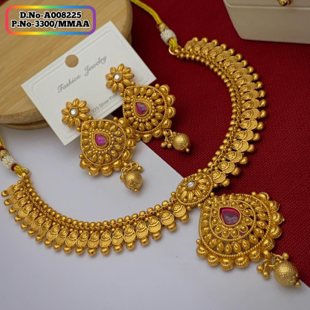 Indian Joypuri Premium Quality Necklace Set Code: A008225