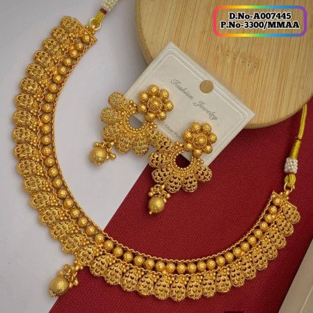 Indian Joypuri Premium Quality Necklace Set Code: A007445