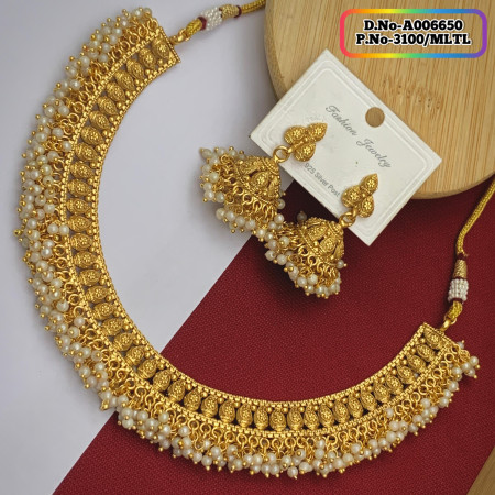 Indian Joypuri Premium Quality Necklace Set Code: A006650